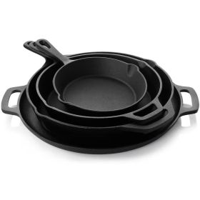 12-Piece Cast Iron Cookware set with Dutch Oven Frying Pan Skillet and Pizza Pan 12-Piece Cast Iron Cookware set with Dutch Oven Frying Pan Skillet and Pizza Pan